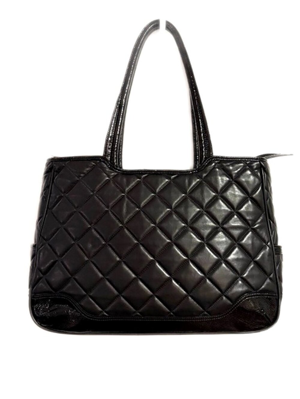 Knomo London Tote Top Handle Una Natural Lather Padded Quilted Laptop Travel Bag